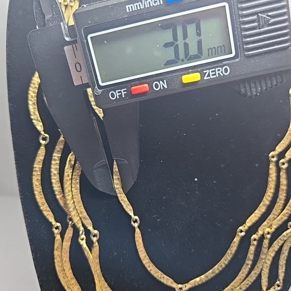 Vintage Gold Tone Five Strand Necklace Graduated Length Mid Century Mod 1960s - Picture 6 of 9